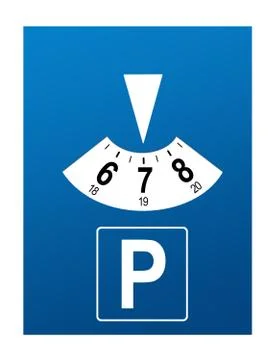 Parking disk Stock Illustration
