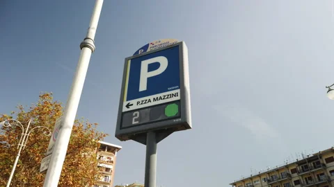Parking display board for availability of parking spaces Stock Footage 220025442