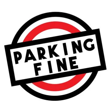 PARKING FINE stamp on white isolated Stock Illustration