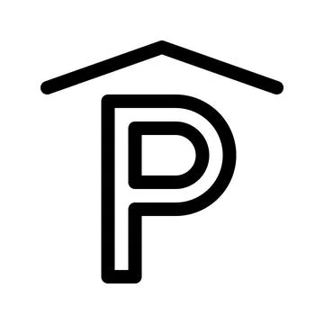 Parking garage line icon. Vector graphics Ilustración de archivo