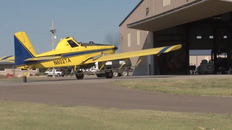 Parking in the Hangar Stock Footage 36575369