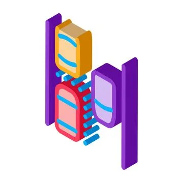 Parking help system isometric icon vector illustration Stock Illustration