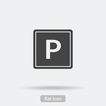 Parking icon, Black vector is type EPS10 Stock Illustration