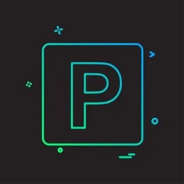 Parking icon design vector Stock Illustration