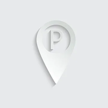 Parking icon map pointer vector Stock Illustration