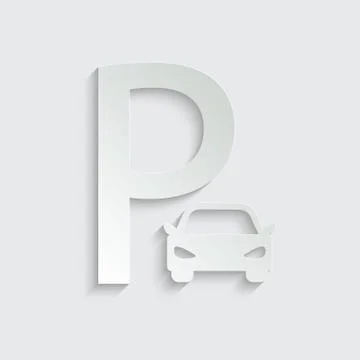 Parking icon map pointer vector Stock Illustration