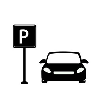 Parking icon on white background. High quality black style vector icons Stock Illustration