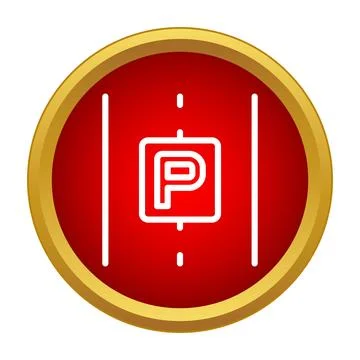 Parking indication icon showing available space Illustrazione stock