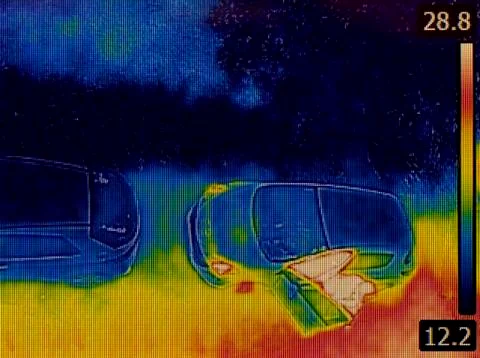 Parking Infrared Image Stock Photos