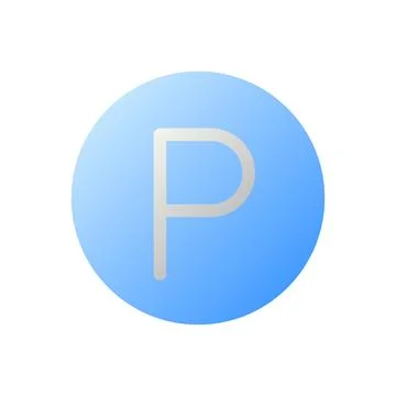 Parking location flat gradient two-color ui icon Illustrazione stock