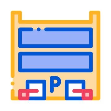 Parking Location Icon Vector Outline Illustration Ilustración de archivo