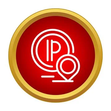 Parking location pin map navigation icon Stockillustratie