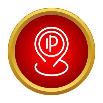 Parking location pin map pointer symbol Stock Illustration