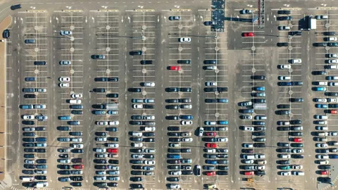 Parking lot from above Stock Footage 109615000
