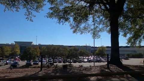 Parking lot at the Augusta Mall during the covid-19 pandemic Stock Footage 143122028