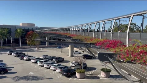Parking Lot Bridge Stock Footage 222876175