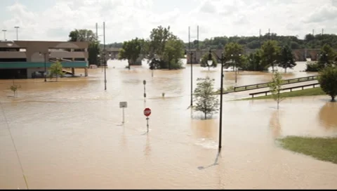 Parking Lot Flood 스톡 동영상 8649361