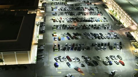 Parking lot at night Stock Footage 914554