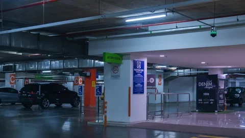 Parking Lot Time Lapse Stock Footage 123978787