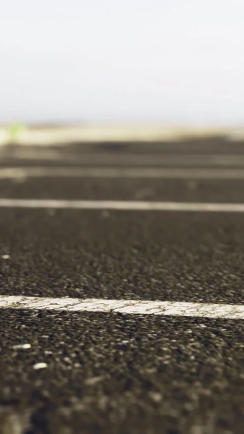 Parking lot view with empty spaces under cloudy sky in early morning Stock-Footage 336582176