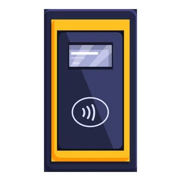 Parking machine accepting contactless payment using nfc technology Stock Illustration