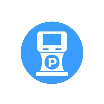 Parking machine icon, vector sign Stock Illustration