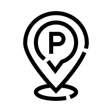 Parking map pin location pointer symbol icon Illustrazione stock