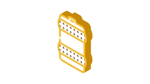 Parking mat garage tool isometric icon animation Stock Footage 327293565
