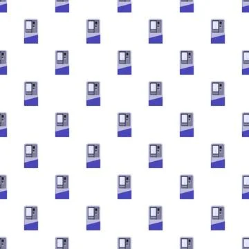 Parking meter automated payment machine seamless pattern background Illustrazione stock