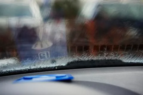 Parking meter on the dashboard Stock Photos