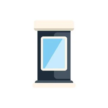 Parking meter with digital display showing payment information, accepting con Stock Illustration