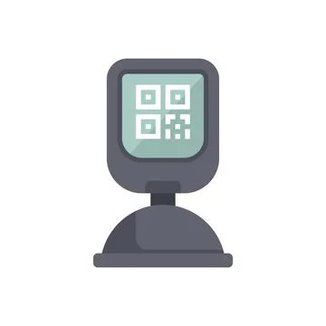 Parking meter displaying qr code for payment 스톡 일러스트