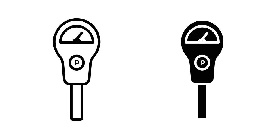 Parking meter icon vector design illustrations Ilustração Stock