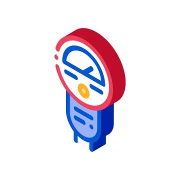 Parking Meter isometric icon vector illustration 库存插图