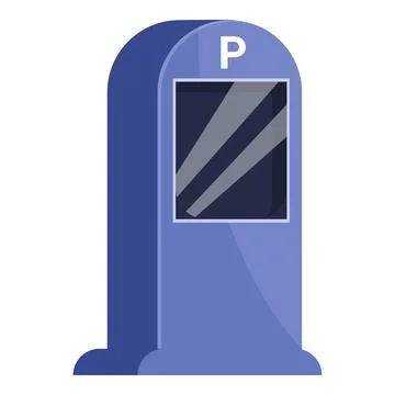 Parking meter machine accepting contactless payment using nfc technology Stock Illustration