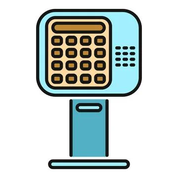 Parking meter pay station payment machine icon Stock Illustration