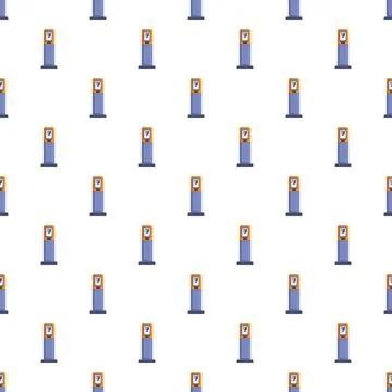 Parking meter payment machine kiosk seamless pattern 库存插图