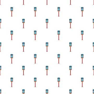 Parking meter seamless pattern creating a street background 스톡 일러스트