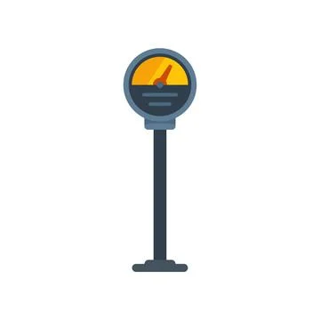 Parking meter showing time remaining on parking spot Stock Illustration