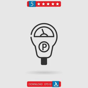 Parking meter vector icon Illustrazione stock