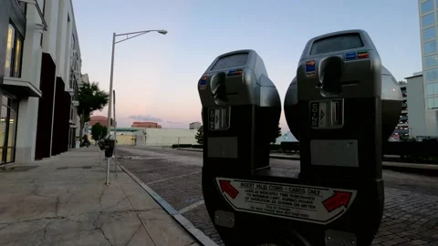 Parking meters Stock Footage 163803905