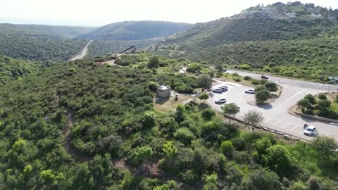 Parking in the mountains. High quality 4k footage Video stock 239833183