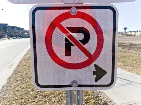 Parking not permitted here Stock Photos