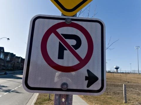 Parking not permitted here Stock Photos