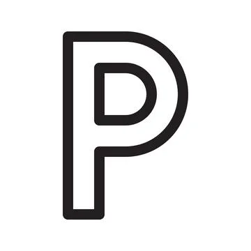 Parking outline icon. Editable stroke. Vector graphics 스톡 일러스트