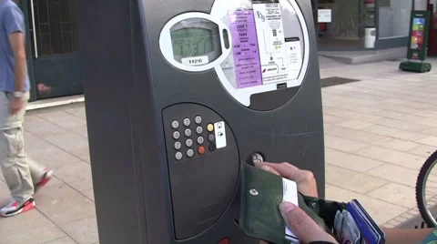 Parking paying machine Stock Footage 8681565
