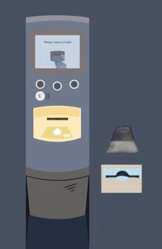 Parking payment station Stock Illustration