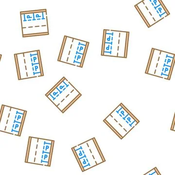 Parking places on road vector seamless pattern Stock Illustration