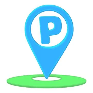 Parking pointer, icon, cartoon style Stock Illustration