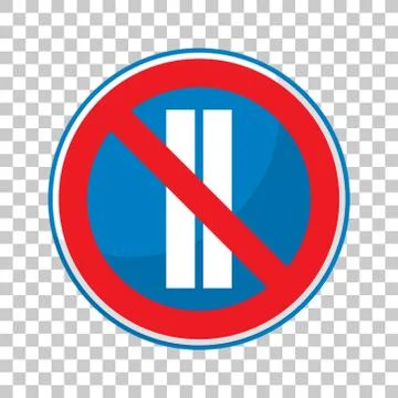 Parking prohibited on even days isolated on transparent background Ilustração Stock